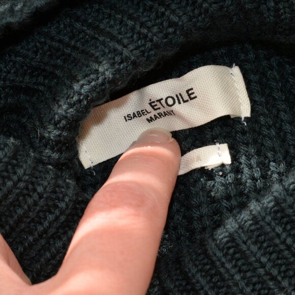 Isabel Marant 100% Merino Wool Megan Sleeveless Sweater Vest Teal Sz S/4 - Picture 5 of 8